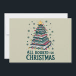 Tarjeta Festiva Todo facturado para regalo de Navidades para amant<br><div class="desc">Todo reservado para regalo de Navidades para amantes de libros de gusanos bibliotecarios</div>