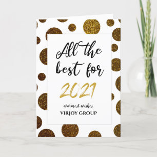 Tarjeta Festiva Todo Lo Mejor Para 2021 Corporate Business Gold
