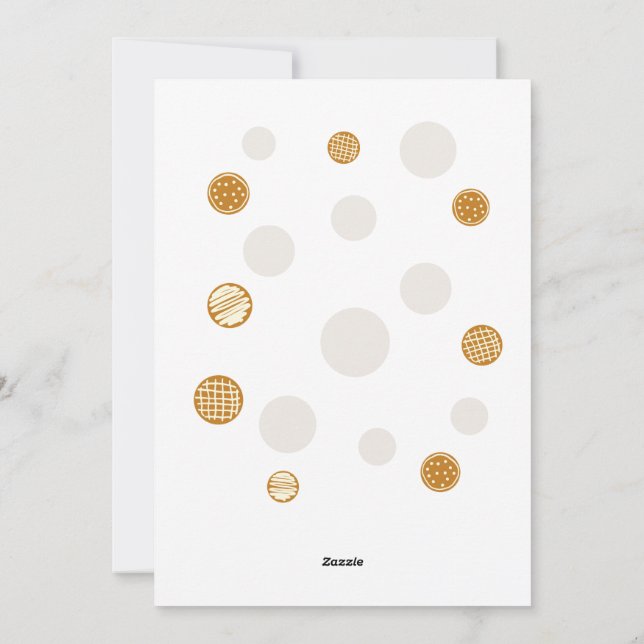 Tarjeta Festiva Todo lo que necesitas son galletas y amor (Reverso)