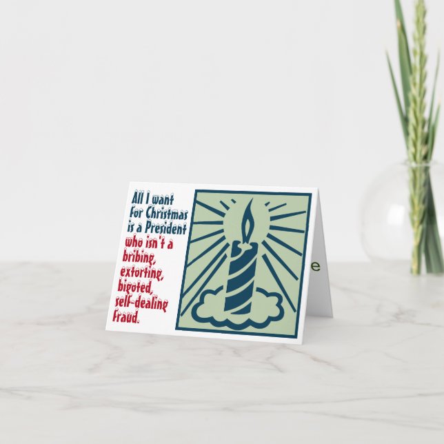 Tarjeta Festiva Todo lo que quiero de los Navidades es un buen pre (Anverso)