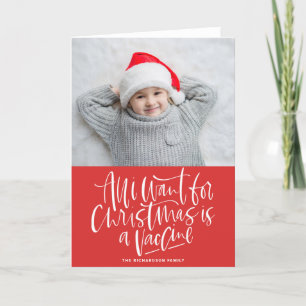 Tarjeta Festiva Todo lo que quiero de los Navidades es una foto ro