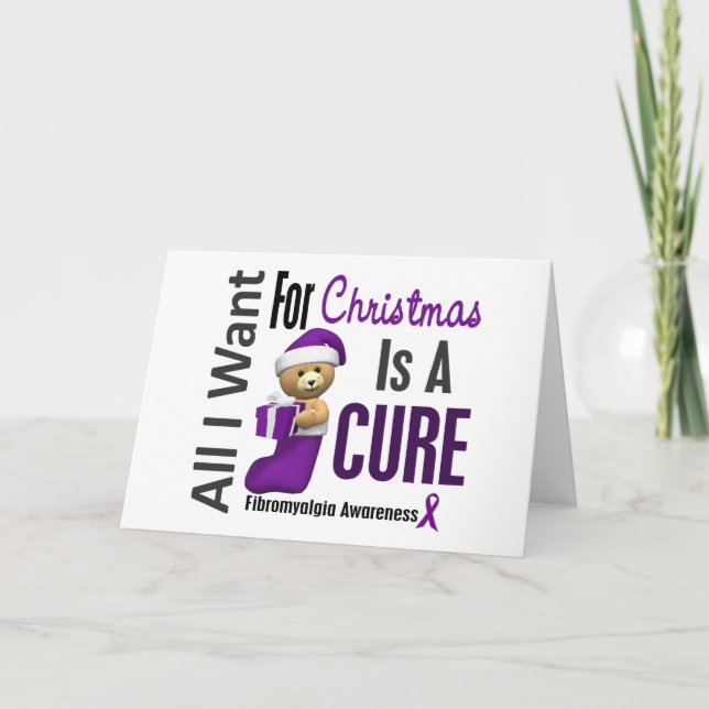 Tarjeta Festiva Todo Lo Que Quiero De Los Navidades Fibromialgia (Anverso)
