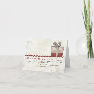 Tarjeta Festiva todo lo que quiero navidades es tú