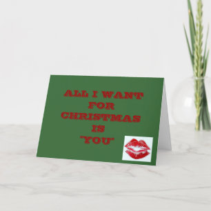 TARJETA FESTIVA TODO LO QUE QUIERO PARA LOS NAVIDADES ES "TÚ"