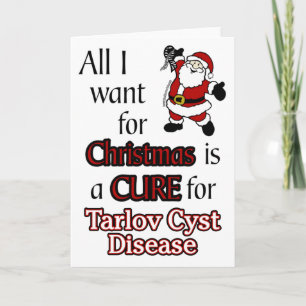 Tarjeta Festiva Todo lo que quiero para Navidad/Santa...Quiste de 