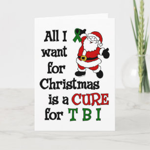 Tarjeta Festiva Todo lo que Quiero para Navidad/Santa...TBI