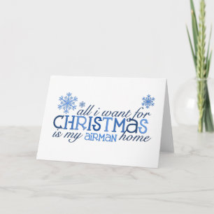 Tarjeta Festiva Todo lo que quiero para Navidades... Airman