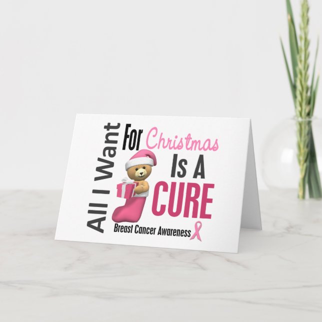 Tarjeta Festiva Todo Lo Que Quiero Para Navidades Cáncer De Mama (Anverso)
