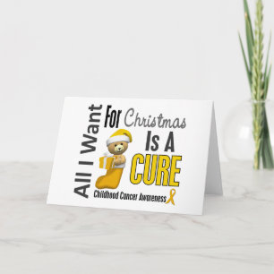 Tarjeta Festiva Todo Lo Que Quiero Para Navidades Cáncer Infantil