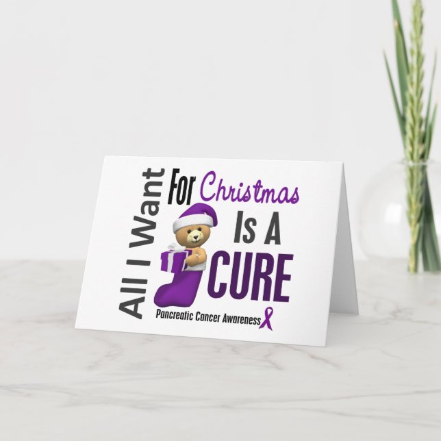 Tarjeta Festiva Todo Lo Que Quiero Para Navidades Cáncer Pancreáti (Anverso)