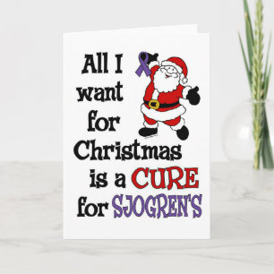 Tarjeta Festiva Todo lo que quiero para Navidades/Santa...Sjogren