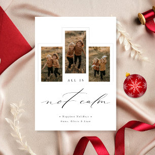 Tarjeta Festiva Todo No Es Cálido, Divertido 3 Navidades De La Fam