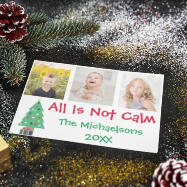 Tarjeta Festiva Todo No Es Collage de fotos De Navidades Tranquilo (Subido por el creador)