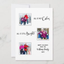 Tarjeta Festiva Todo no está tranquilo, todo sigue siendo brillant