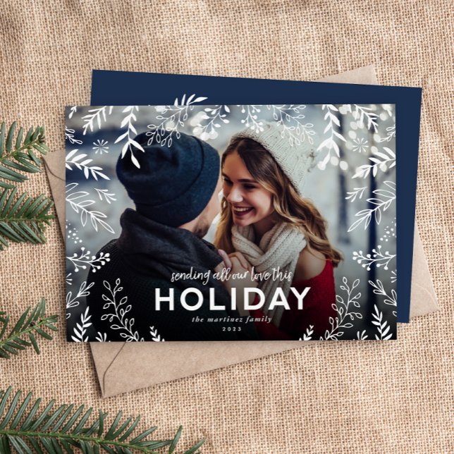 Tarjeta Festiva Todo nuestro amor Foto superpuesta botánica (Subido por el creador)