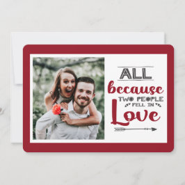 Tarjeta Festiva Todo porque dos personas se enamoraron de la foto