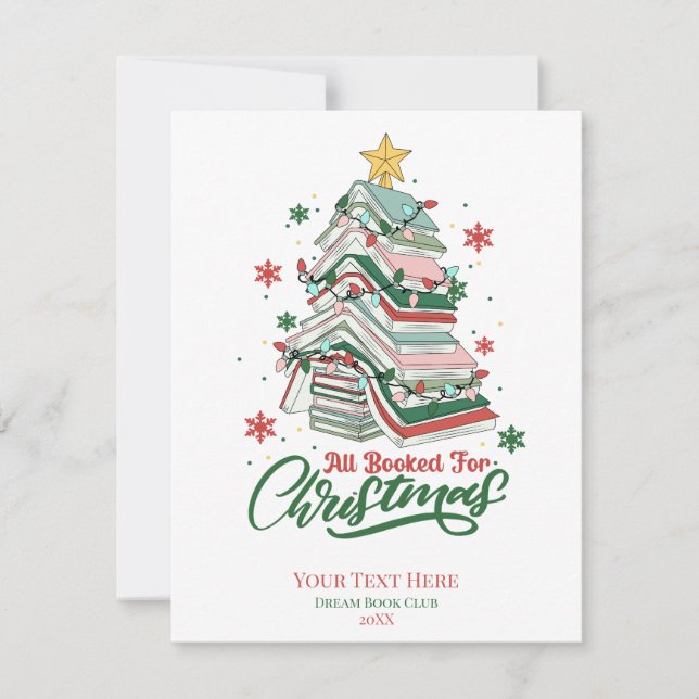 Tarjeta Festiva Todo Reservado Para Navidades (Anverso)