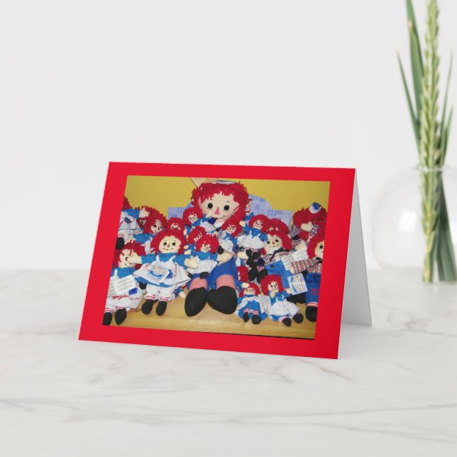 TARJETA FESTIVA "TODOS LE DESEAMOS UNA FELIZ NAVIDAD" RAGGEDYANN (Anverso)
