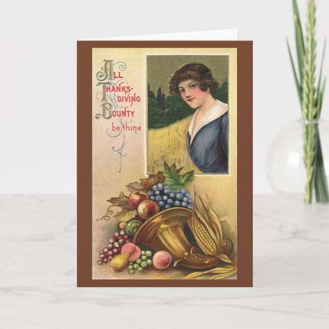 Tarjeta Festiva Todos los benditos de Acción de Gracias Sean Tuyos (Anverso)