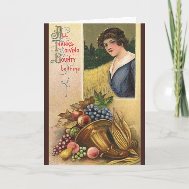 Tarjeta Festiva Todos los benditos de Acción de Gracias Sean Tuyos (Anverso)