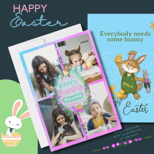 Tarjeta Festiva Todos los conejitos reciben una foto de Pascua