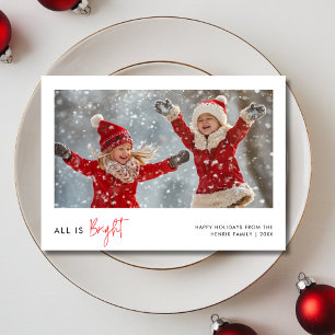 Tarjeta Festiva Todos Los Navidades Brillantes Niños Divertidos Fo