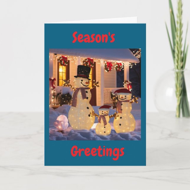 TARJETA FESTIVA ¡TODOS LOS SALUDOS DE TEMPORADA SE ILUMINAN! (Anverso)