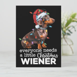 Tarjeta Festiva Todos Necesitan Un Amante De Perrito Wiener Navide