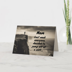 Tarjeta Festiva Todos saltaron de un acantilado... divertido Día d