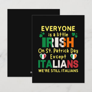Tarjeta Festiva Todos son un poco irlandeses el día de San Patrici