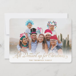 Tarjeta Festiva Todos Vestidos Navidades Navidades festivos disfra