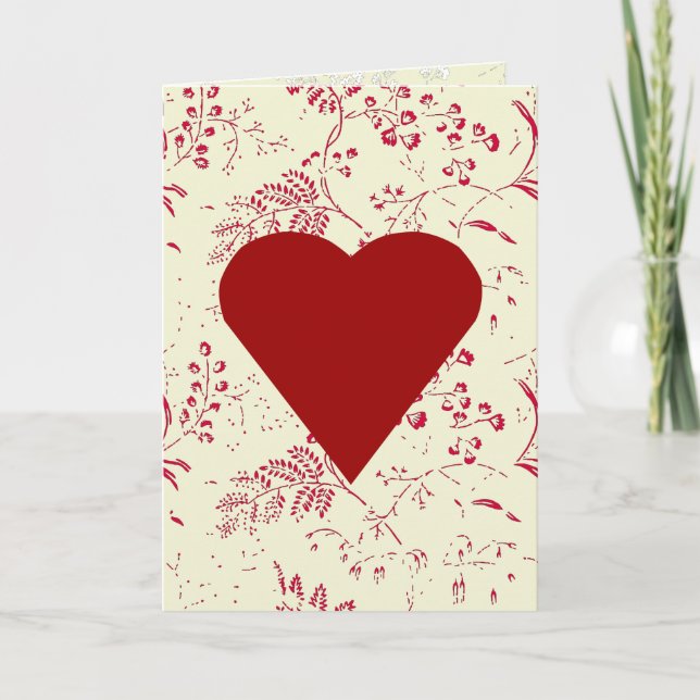 Tarjeta Festiva Toile Heart Valentine (Anverso)
