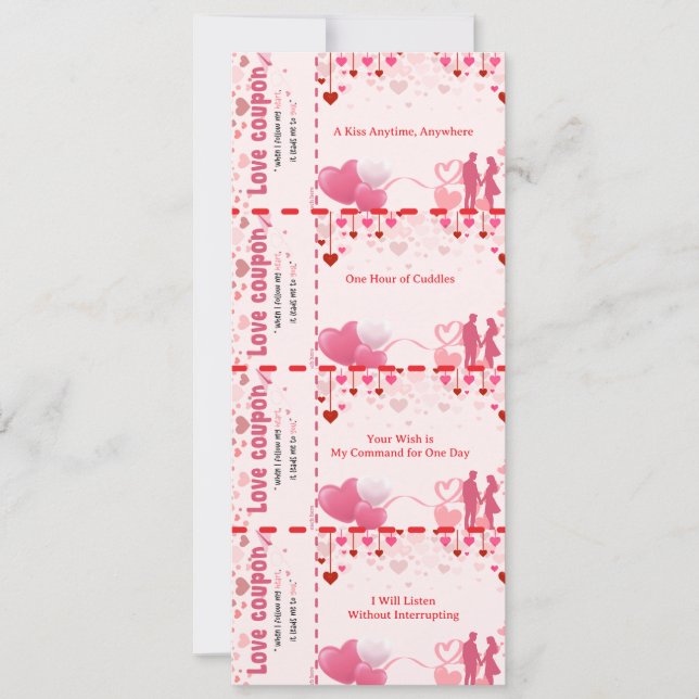 Tarjeta Festiva Tokens de amor (Anverso)