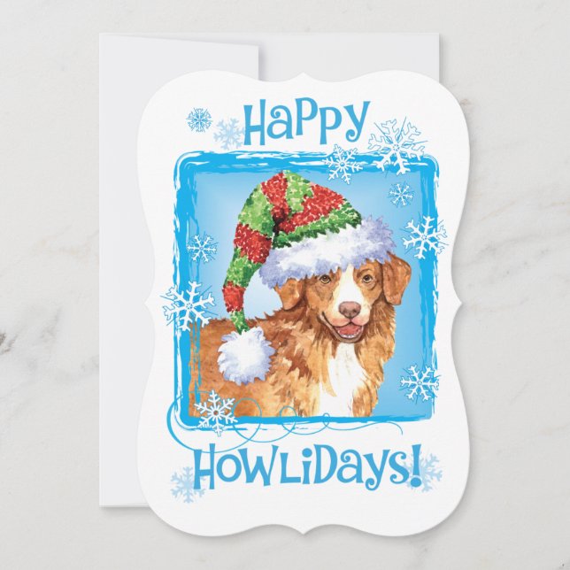 Tarjeta Festiva Toller feliz de Howlidays (Anverso)
