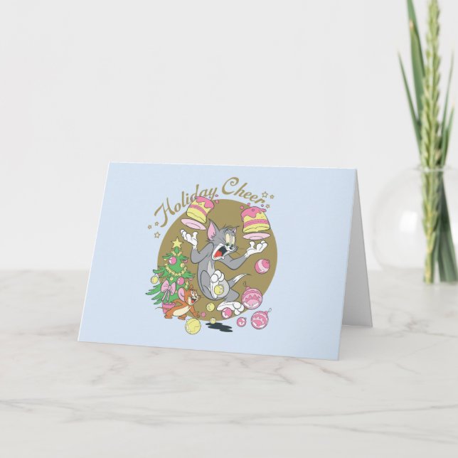 Tarjeta Festiva Tom y Jerry Holiday Cheer (Anverso)
