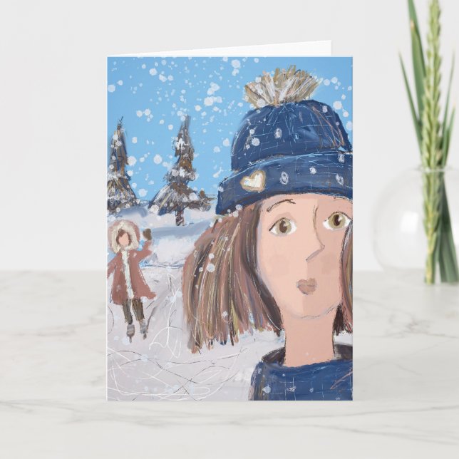 Tarjeta Festiva ¡Toma tus patines! (Anverso)