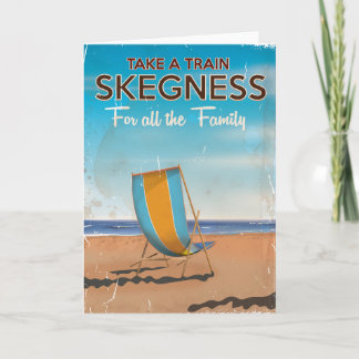 Tarjeta Festiva Toma un afiche de viaje de Tren a la Skegness.