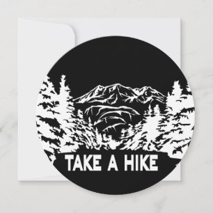 Tarjeta Festiva Toma una cita de Hike en el paisaje de montaña mon