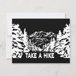 Tarjeta Festiva Toma una cita de Hike en el paisaje de montaña mon