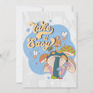 Tarjeta Festiva Tómalo con calma - Vida Hippie
