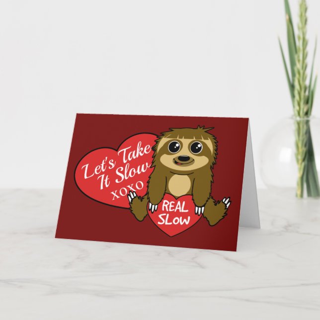 Tarjeta Festiva Tomar El día de San Valentín lento (Anverso)