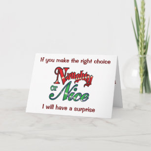 TARJETA FESTIVA ¿TOMAR LA DECISIÓN "MALO O BUENO" ESTE AÑO?