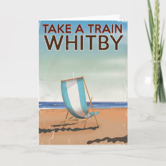Tarjeta Festiva Tomar un tren a la poster de viajes de Whitby