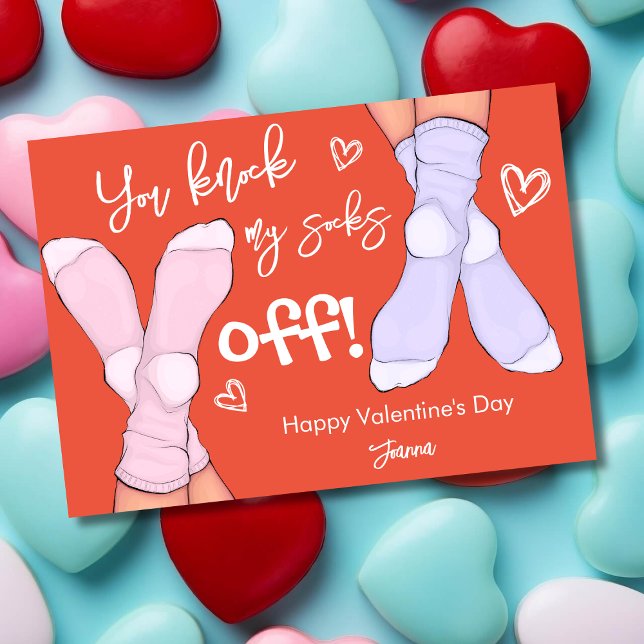 Tarjeta Festiva Tomas mis calcetines de el día de San Valentín gra (Subido por el creador)