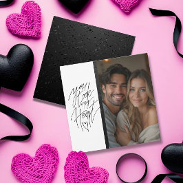 Tarjeta Festiva Tomaste mi Corazón Limpio Negro San Valentín