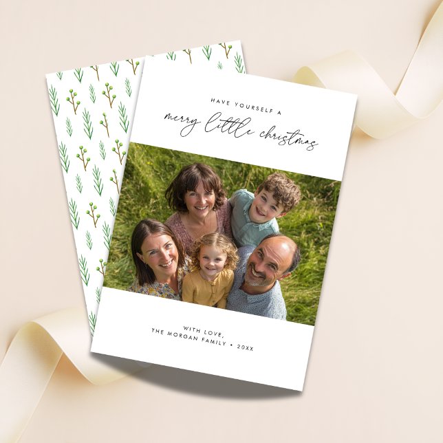 Tarjeta Festiva Tómate Una Foto De Un Pequeño Navidad. (Subido por el creador)