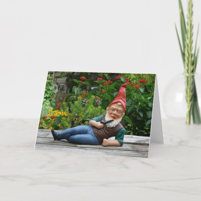 Tarjeta Festiva Tomte Nisse, aka Papá Noel (Anverso)