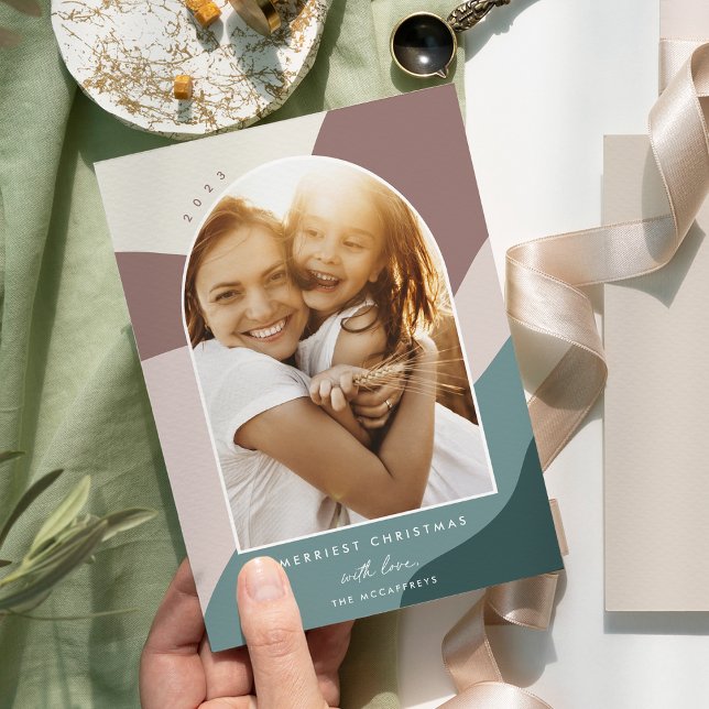 Tarjeta Festiva Tonos alegres | Foto Arco vertical (Subido por el creador)