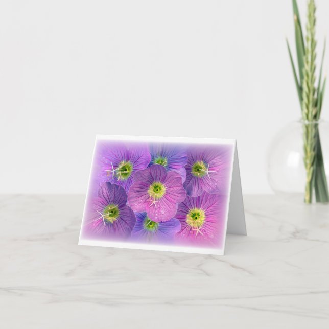 Tarjeta Festiva Tonos de púrpura (Anverso)