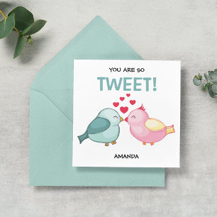 Tarjeta Festiva Tonto, eres tan Día de San Valentín de Twitter